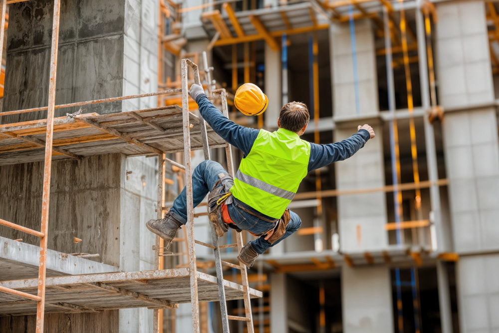Accident involving a construction worker on a scaffold