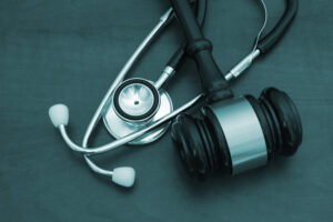 Gavel and stethoscope