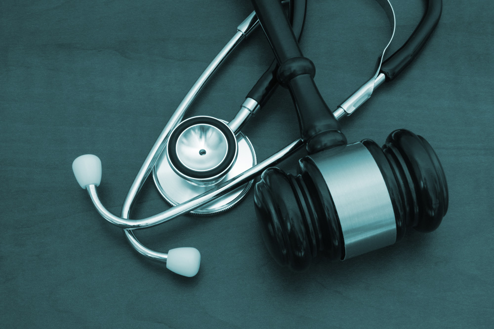 Gavel and stethoscope