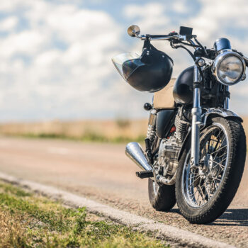 Motorcycle parking on road