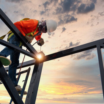 Worker in construction site