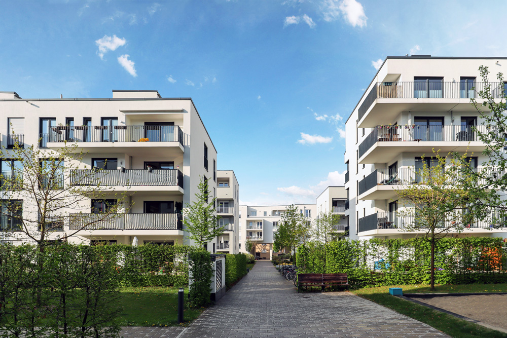 apartment buildings