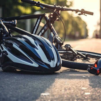 bicycles accident on the road