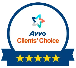 Avvo Clients' Choice five-star rating badge